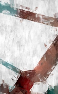 Soyut arkaplanda pürüzlü fırça darbeleri. Fırça boyası. Renkli boya darbeleri. Eşsiz duvar sanatı. Tuvaldeki modern sanat. Renkli çağdaş sanat eserleri. 