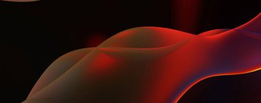 Soyut arkaplan. Değişken renk değişim dalgaları, dinamik hareketlerle. Işık dalgalarının neon renkli soyut tasarımı. Duvar kağıdı, afiş, arkaplan, kart, kitap illüstrasyonu, web sitesi.