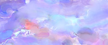 Poster, duvar sanatı, afiş, kart, kitap kapağı veya ambalaj için pastel renkli suluboya resim. Alkol mürekkebini andıran rahatlatıcı fırça darbelerinin modern resmi.