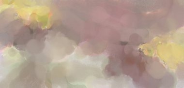 Yumuşak suluboya duvar kağıdı. Hafifçe fırçalanmış renkleri olan sanatsal bir resim. Pastel renkler arkaplana dokunmuş. Soyut duvar sanatı..