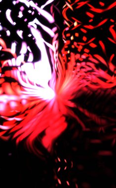 Işık parçacık izleri. Parlayan parçacıkları ve çizgileri olan ışık patlaması yıldızı. Güzel hareketli soyut ışın arkaplanı.