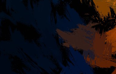 Vahşi fırça darbeleriyle yaratıcı soyut resim. Artistik fırça darbeleriyle donatılmış. Renkli ve canlı bir tasvir. Boyalı sanat.