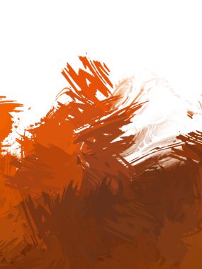 Taranmış Boyalı Soyut Arkaplan. Vahşi kaotik fırça darbeleri. Boya darbeleri. 2D İllüstrasyon. Fırça darbeli resim. 