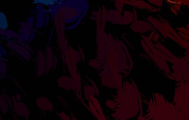 Vahşi fırça darbeleriyle yaratıcı soyut resim. Artistik fırça darbeleriyle donatılmış. Renkli ve canlı bir tasvir. Boyalı sanat.