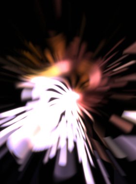 Işık parçacık izleri. Parlayan parçacıkları ve çizgileri olan ışık patlaması yıldızı. Güzel hareketli soyut ışın arkaplanı.