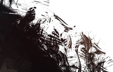 Duvar sanatı Eşsiz ve yaratıcı illüstrasyon. Fırça darbesi ile boyanmış. Renkli fırça darbelerinin soyut arkaplanı. Fırçalanmış canlı duvar kâğıdı. Boyalı sanatsal yaratım.