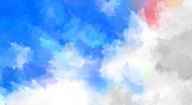 Renkli fırça darbelerinin 2D çizimi. Dekoratif desenli resim. canlı boya desenli arkaplan.