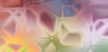 Renkli ve canlı geometrik şekiller katmanları var. Bir teknoloji planının dijital illüstrasyonu. Gelecekçi tasarım şablonu.