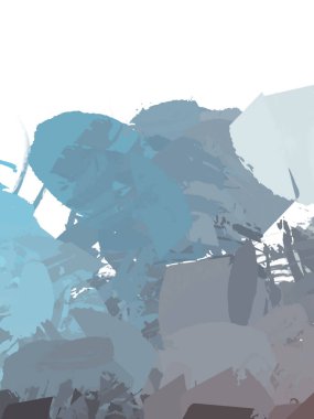 Taranmış Boyalı Soyut Arkaplan. Vahşi kaotik fırça darbeleri. Boya darbeleri. 2D İllüstrasyon. Fırça darbeli resim. 