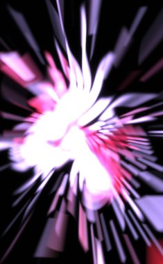 Işık parçacık izleri. Parlayan parçacıkları ve çizgileri olan ışık patlaması yıldızı. Güzel hareketli soyut ışın arkaplanı.