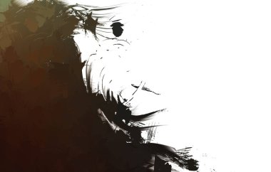 Duvar sanatı Eşsiz ve yaratıcı illüstrasyon. Fırça darbesi ile boyanmış. Renkli fırça darbelerinin soyut arkaplanı. Fırçalanmış canlı duvar kâğıdı. Boyalı sanatsal yaratım.