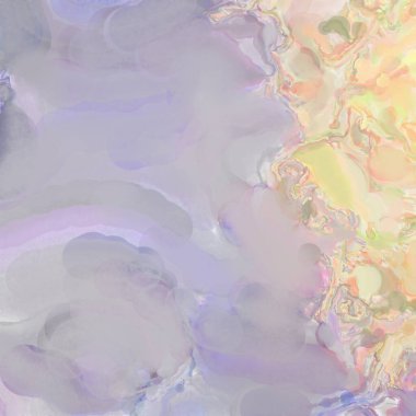 Çağdaş sanat. El işçiliğinin renkli dokusu. Modern resim. Yüzeyde suluboya vuruşlar. Sanatsal arkaplan resmi. Tablo üzerinde soyut resim. Fırça darbeleri. 