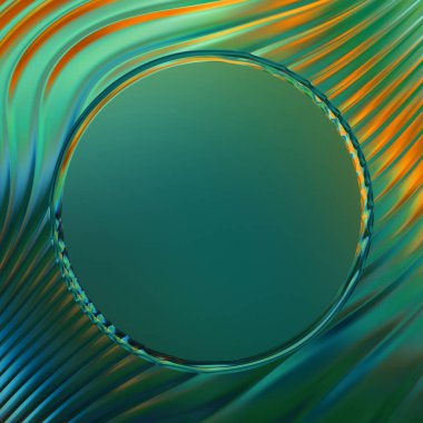 Soyut çerçeveli arkaplan. Renkli, canlı, dalgalı bir duvar kağıdı. Merkezi çerçeveli yaratıcı grafik 2d çizim. Dinamik şekilli modaya uygun sıvı örtüsü.