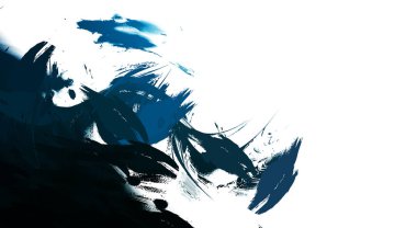 Taranmış Boyalı Soyut Arkaplan. Vahşi kaotik fırça darbeleri. Boya darbeleri. 2D İllüstrasyon. Fırça darbeli resim. 