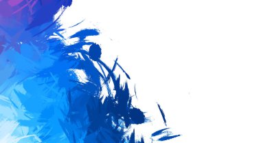 Taranmış Boyalı Soyut Arkaplan. Vahşi kaotik fırça darbeleri. Boya darbeleri. 2D İllüstrasyon. Fırça darbeli resim. 