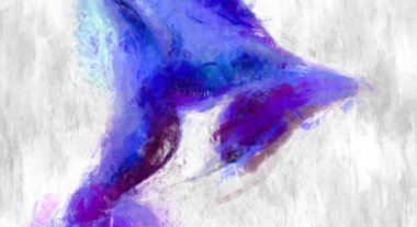 Soyut arkaplanda pürüzlü fırça darbeleri. Fırça boyası. Renkli boya darbeleri. Eşsiz duvar sanatı. Tuvaldeki modern sanat. Renkli çağdaş sanat eserleri. 