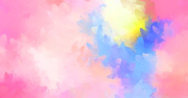 Renkli fırça darbelerinin soyut arkaplanı. fırçalanmış canlı duvar kağıdı. resmedilmiş sanat eseri. Eşsiz ve yaratıcı illüstrasyon.