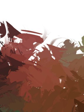 Taranmış Boyalı Soyut Arkaplan. Vahşi kaotik fırça darbeleri. Boya darbeleri. 2D İllüstrasyon. Fırça darbeli resim. 