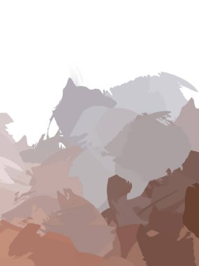 Taranmış Boyalı Soyut Arkaplan. Vahşi kaotik fırça darbeleri. Boya darbeleri. 2D İllüstrasyon. Fırça darbeli resim. 