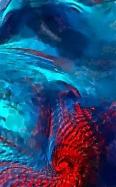 Modern sanat. Renkli çağdaş sanat eserleri. Renkli boya darbeleri. Soyut arkaplanda fırça darbeleri. fırça boyası.