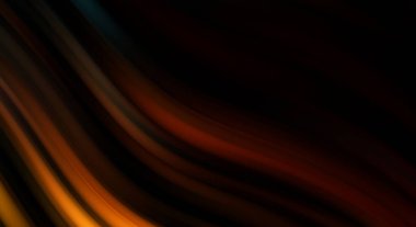 Siyah arka planda renkli düz çizgiler. Sıvı ve sıvı renkli dalgalar karanlıkta akıyor. Duvar kağıdı, afiş, arkaplan, kart, kitap, kapak, poster, afiş, broşür