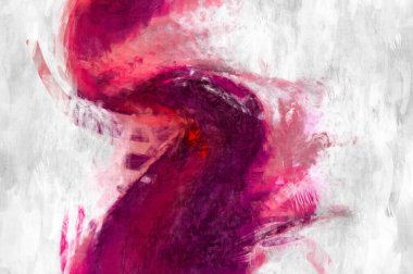 Soyut arkaplanda pürüzlü fırça darbeleri. Fırça boyası. Renkli boya darbeleri. Eşsiz duvar sanatı. Tuvaldeki modern sanat. Renkli çağdaş sanat eserleri. 
