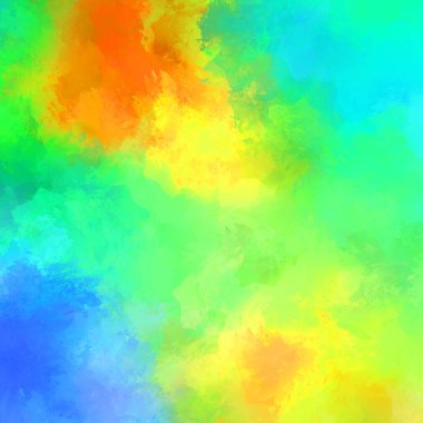 Canlı fırça darbeleriyle boyanmış. Renkli desenli resim. Fırçalanmış duvar kağıdını boya.