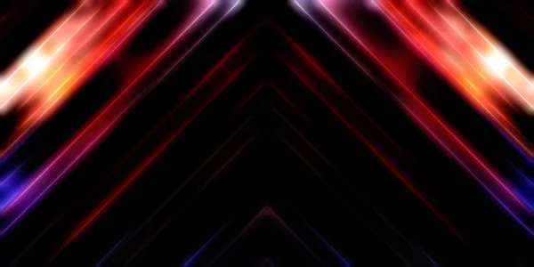 Abstract Stralende Geometrische Lichten Achtergrond Fractale Symmetrische Grafische Illustratie Intersecterende — Stockfoto