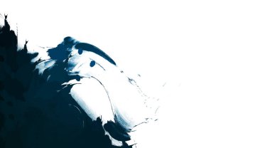 Taranmış Boyalı Soyut Arkaplan. Vahşi kaotik fırça darbeleri. Boya darbeleri. 2D İllüstrasyon. Fırça darbeli resim. 