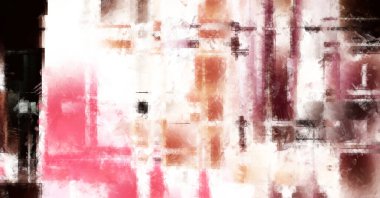 Modern sanat. Renkli çağdaş sanat eserleri. Renkli boya darbeleri. Soyut arkaplanda fırça darbeleri. Fırça boyası. Eşsiz duvar sanatı.