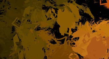 Canlı fırça darbeleriyle boyanmış. Renkli desenli resim. Fırçalanmış duvar kağıdını boya.