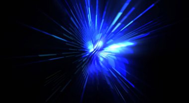 Fütürist mercek patlaması. Parlayan parçacıkları ve çizgileri olan ışık patlaması yıldızı. Güzel soyut ışın arkaplanı.