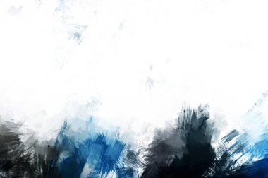 Canlı fırça darbeleriyle boyanmış. Renkli desenli resim. Fırçalanmış duvar kağıdını boya.