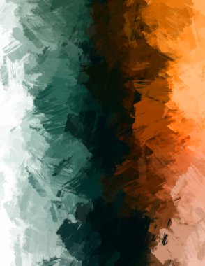 Modern sanat. Taranmış Boyalı Soyut Arkaplan. Fırça darbesi ile boyanmış. Boya darbeleri. 2B Görüntü.