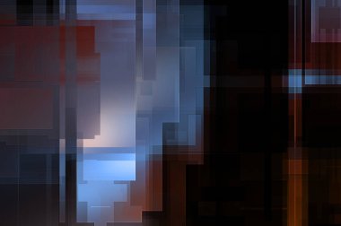 Fütürist soyut geometrik duvar kağıdı. Geometrik renkli şekiller. Dikdörtgen şekilli arka plan. Bir teknolojinin dijital illüstrasyonuName.