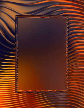 Soyut çerçeveli arkaplan. Renkli, canlı, dalgalı bir duvar kağıdı. Merkezi çerçeveli yaratıcı grafik 2d çizim. Dinamik şekilli modaya uygun sıvı örtüsü.