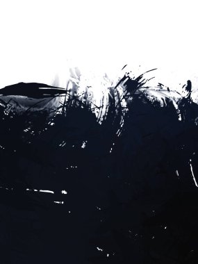 Taranmış Boyalı Soyut Arkaplan. Vahşi kaotik fırça darbeleri. Boya darbeleri. 2D İllüstrasyon. Fırça darbeli resim. 