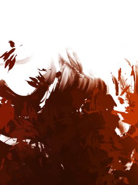 Taranmış Boyalı Soyut Arkaplan. Vahşi kaotik fırça darbeleri. Boya darbeleri. 2D İllüstrasyon. Fırça darbeli resim. 