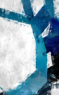 Soyut arkaplanda pürüzlü fırça darbeleri. Fırça boyası. Renkli boya darbeleri. Eşsiz duvar sanatı. Tuvaldeki modern sanat. Renkli çağdaş sanat eserleri. 