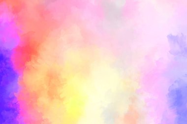 Renkli fırça darbelerinin 2D çizimi. Dekoratif desenli resim. canlı boya desenli arkaplan.