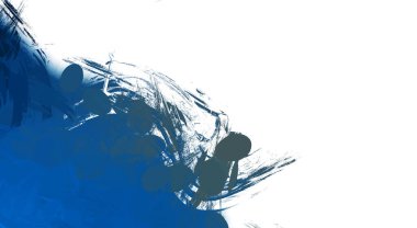 Taranmış Boyalı Soyut Arkaplan. Vahşi kaotik fırça darbeleri. Boya darbeleri. 2D İllüstrasyon. Fırça darbeli resim. 