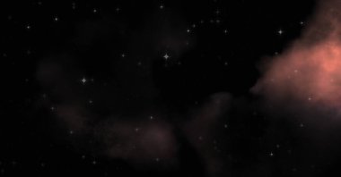 Galaksi uzayındaki yıldız alanı renkli nebula ile. Uzayın derinliklerinin bilim kurgu geçmişi. Ruhsal duvar kağıdı.