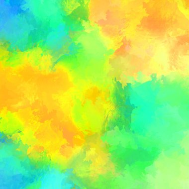 Canlı fırça darbeleriyle boyanmış. Renkli desenli resim. Fırçalanmış duvar kağıdını boya.