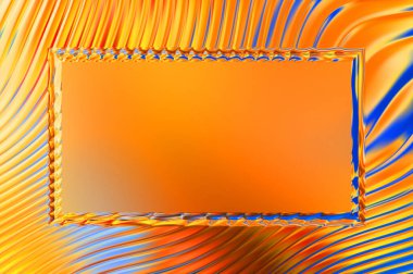 Soyut çerçeveli arkaplan. Renkli, canlı, dalgalı bir duvar kağıdı. Merkezi çerçeveli yaratıcı grafik 2d çizim. Dinamik şekilli modaya uygun sıvı örtüsü.