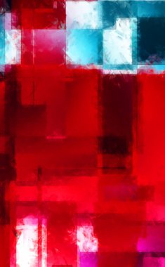 Modern sanat. Renkli çağdaş sanat eserleri. Renkli boya darbeleri. Soyut arkaplanda fırça darbeleri. Fırça boyası. Eşsiz duvar sanatı.