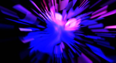 Işık parçacık izleri. Parlayan parçacıkları ve çizgileri olan ışık patlaması yıldızı. Güzel hareketli soyut ışın arkaplanı.