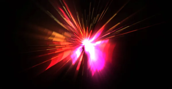 Une Fusée Éclairante Futuriste Étoile Explosion Lumineuse Avec Des Particules — Photo