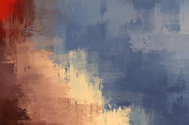 Çapraz vahşi fırça darbeleriyle arka plan. Renkli ve canlı bir tasvir. Boyalı sanat. Yaratıcı soyut resim.