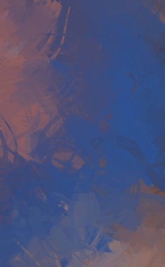 Renkli fırça darbelerinin 2D çizimi. Dekoratif desenli resim. canlı boya desenli arkaplan.