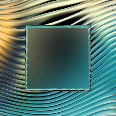 Soyut çerçeveli arkaplan. Renkli, canlı, dalgalı bir duvar kağıdı. Merkezi çerçeveli yaratıcı grafik 2d çizim. Dinamik şekilli modaya uygun sıvı örtüsü.